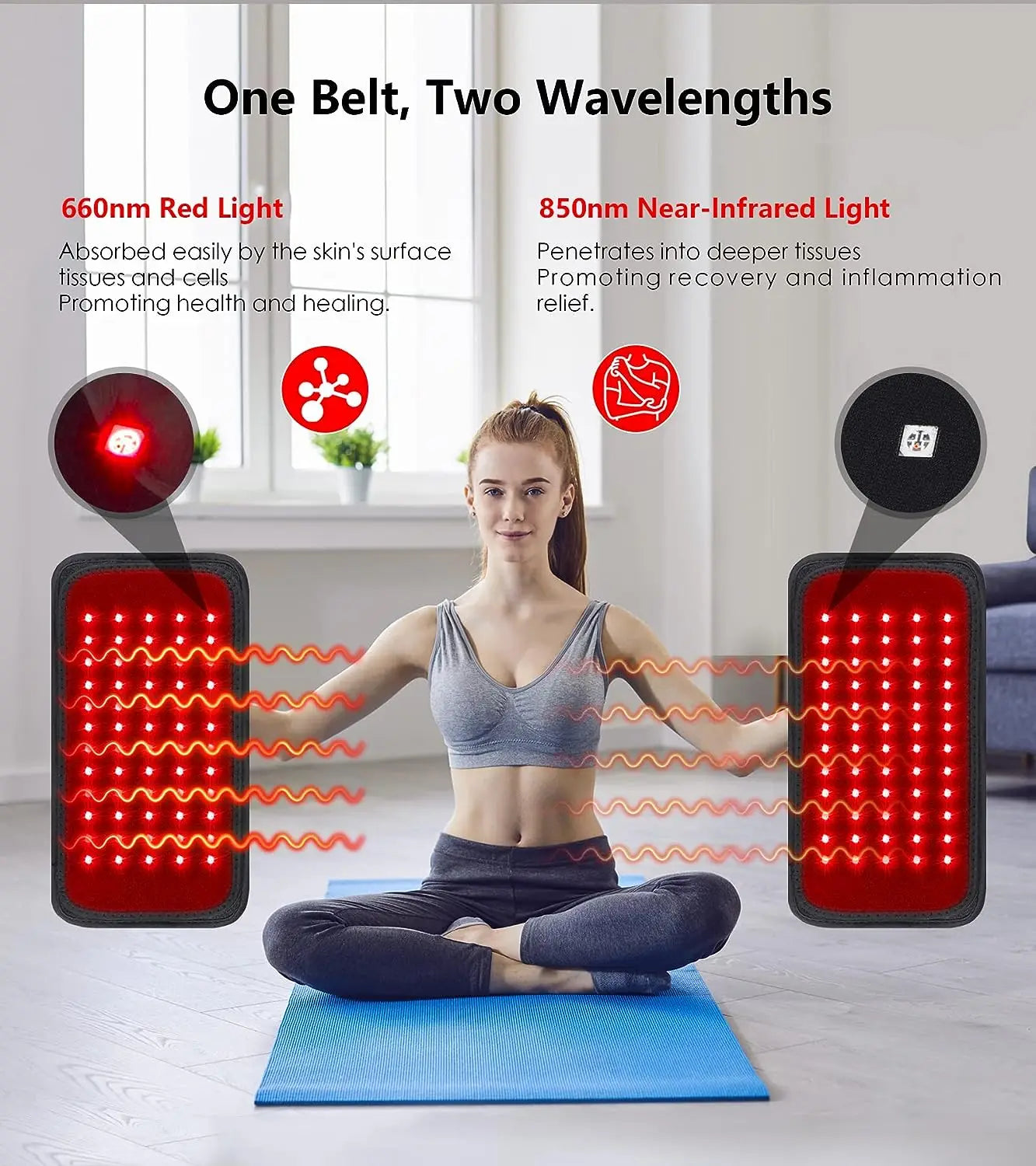 60 LEDs Red& Infrared Light Therapy Belt