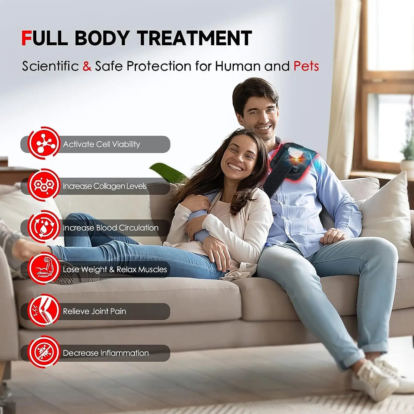 60 LEDs Red& Infrared Light Therapy Belt