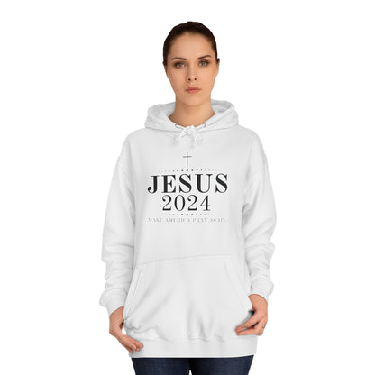 Unisex Jesus 2024 Pray To Make America  Great Again Hoodie