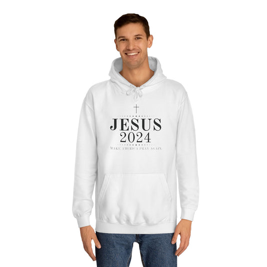 Unisex Jesus 2024 Pray To Make America  Great Again Hoodie