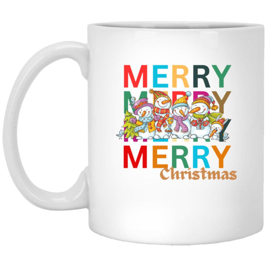 11oz White Christmas Mug