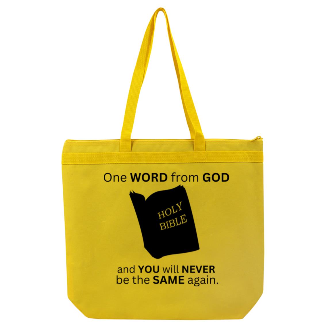 One Word From God Large Tote