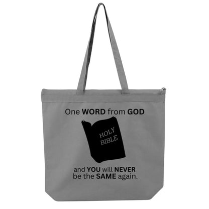 One Word From God Large Tote