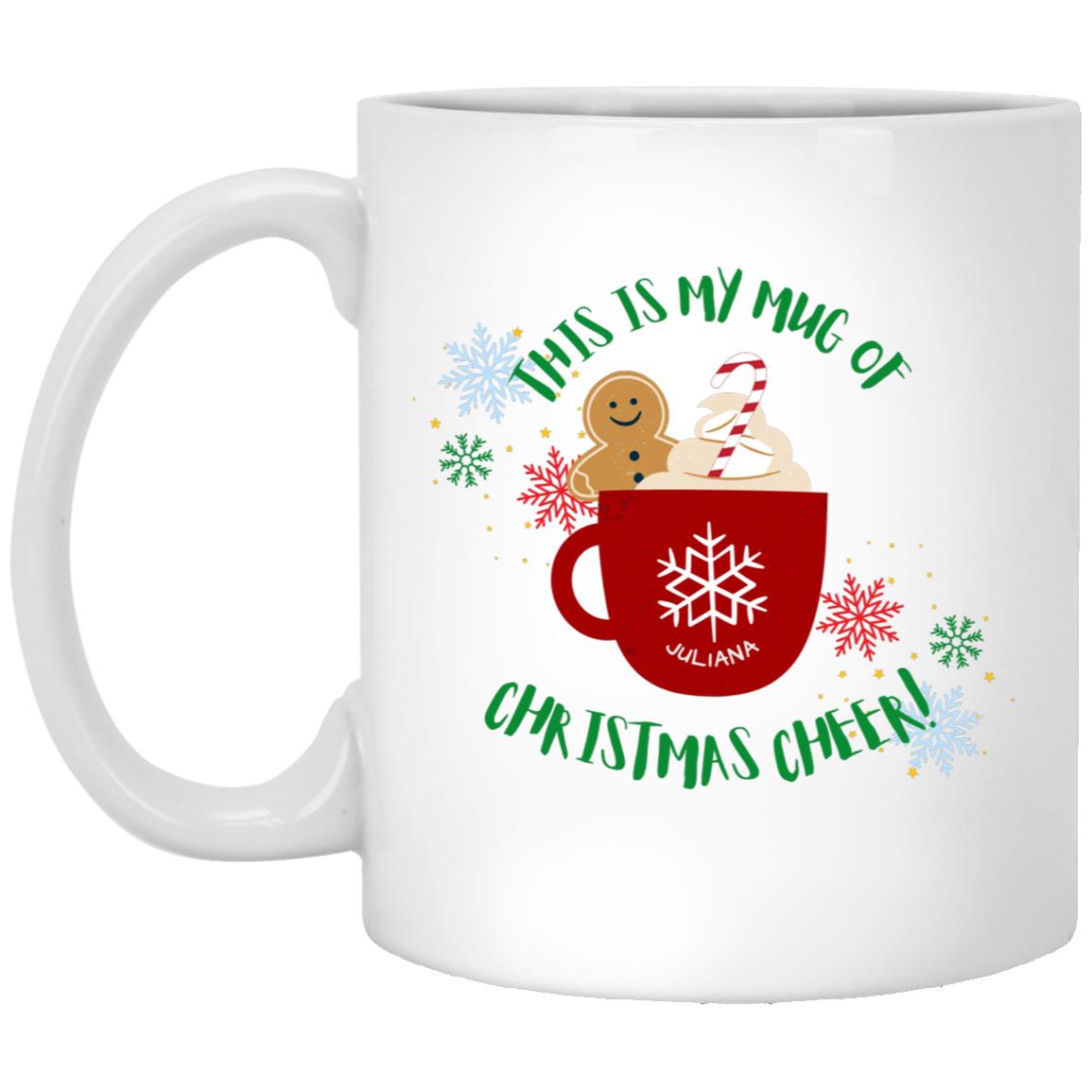 11oz White Christmas Mug