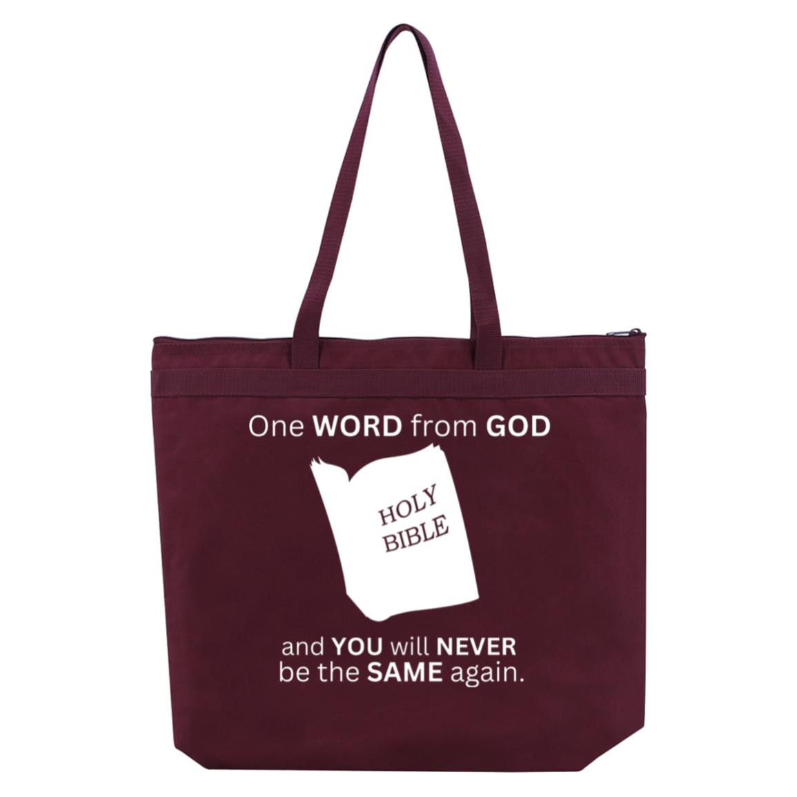 One Word From God Large Tote