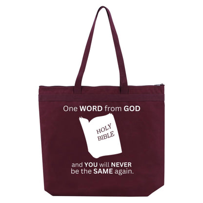 One Word From God Large Tote