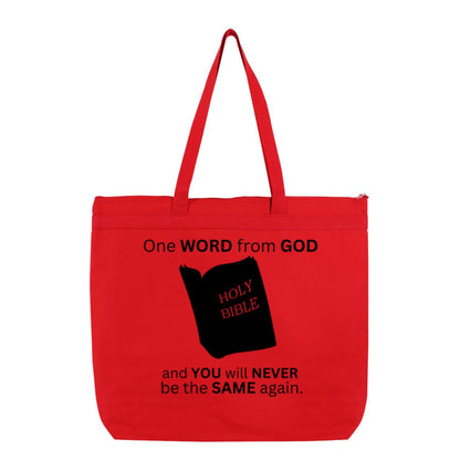 One Word From God Large Tote