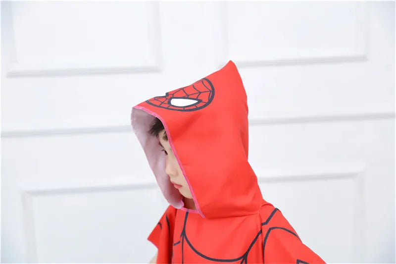 Disney Spider-Man Avengers Children Bath Towel Cartoon Hooded Cloak