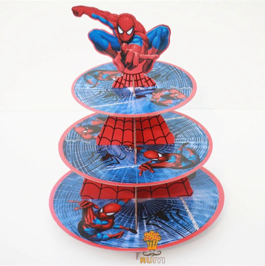 Spider-Man Party Birthday Tableware Balloon Hanging Flag