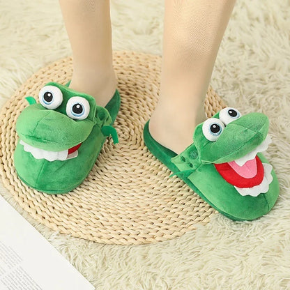 Cartoon Crocodile Cotton Slippers