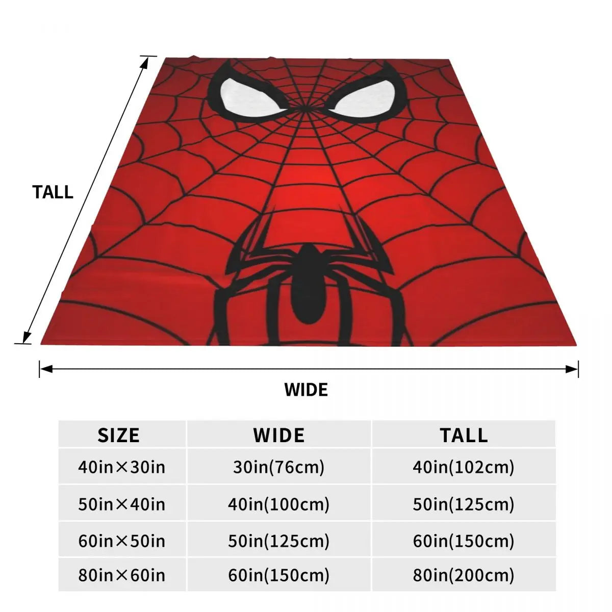 Spider Man Eye Red Web Blanket