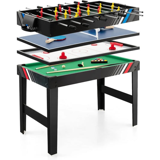 4-in-1 Combination Game Table, 49" Multi Game Table Set