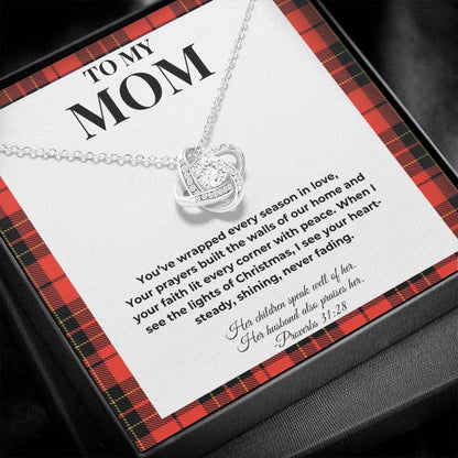 Love Knot Necklace – To My Mom | Heartfelt Christmas Gift for Mother from Daughter or Son