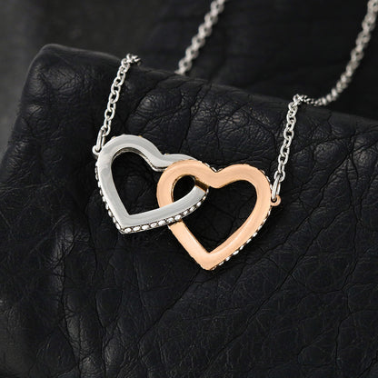 To My Daughter Interlocking Hearts Necklace