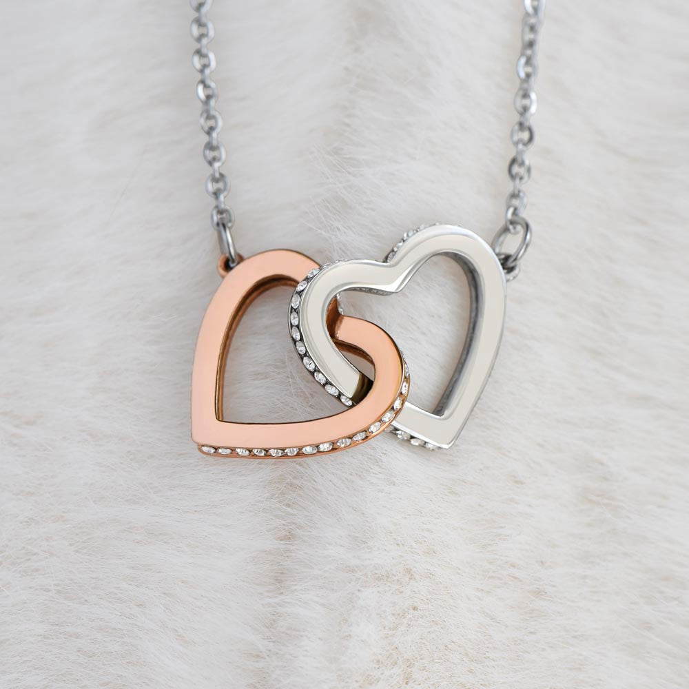 To My Daughter Interlocking Hearts Necklace