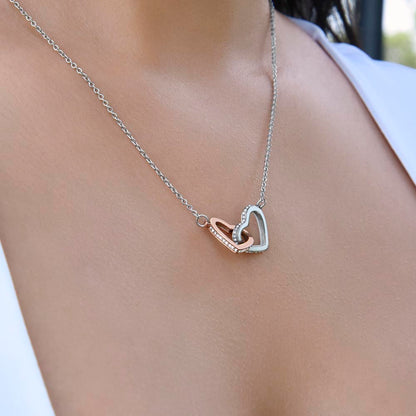 To My Daughter Interlocking Hearts Necklace