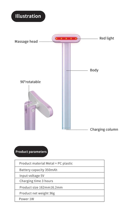 Facial Skincare Tool Red Light Therapy